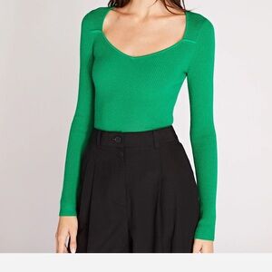 Club Monaco Emerald Green Ribbed Sweater